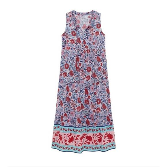 TUCKERNUCK BEACH Mauve and Rose Wildflower Salty Paloma Caftan Size S NWT - Picture 7 of 7